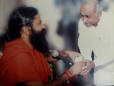 Dr. D L Patel with Internatioanl Yoga Guru Baba Ramdev on the occasion of 'Bharat Nirman Yatra'